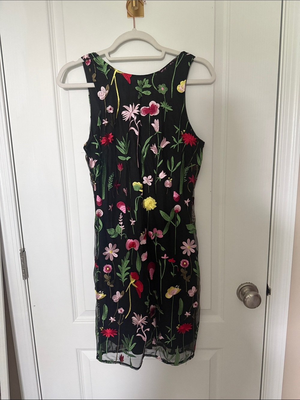 Sam Edelman Black Floral Embroidered Mini Dress